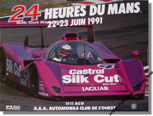Original 1991 24 Hours of Le Mans Poster Original 1991 24 Hours of Le Mans Poster