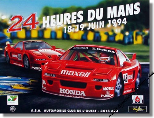 Original 1994 24 Hours of Le Mans Poster Original 1994 24 Hours of Le Mans Poster