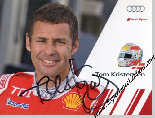 2009 Tom Kristensen Autographed Audi Sport 24 Hours of Le Mans Fan Card