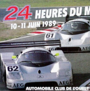 Vintage Original 1989 24 Hours of Le Mans Poster