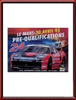 AFFICHE OFFICIEL Qualification 24H DU MANS Le Mans 24 Hours POSTER 1995-52x40 